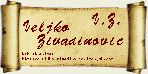 Veljko Živadinović vizit kartica